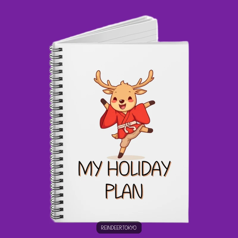 Funny Reindeer Kimono Notebook: Cartoon Journal for Festive Ideas
