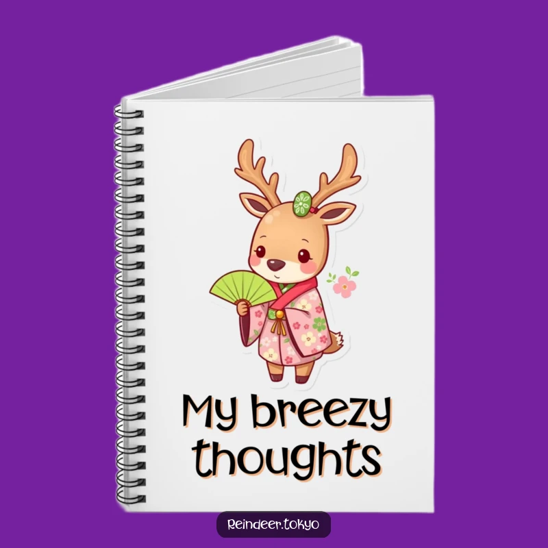 Funny Floral Reindeer Kimono Notebook: Write with Elegant Humor!