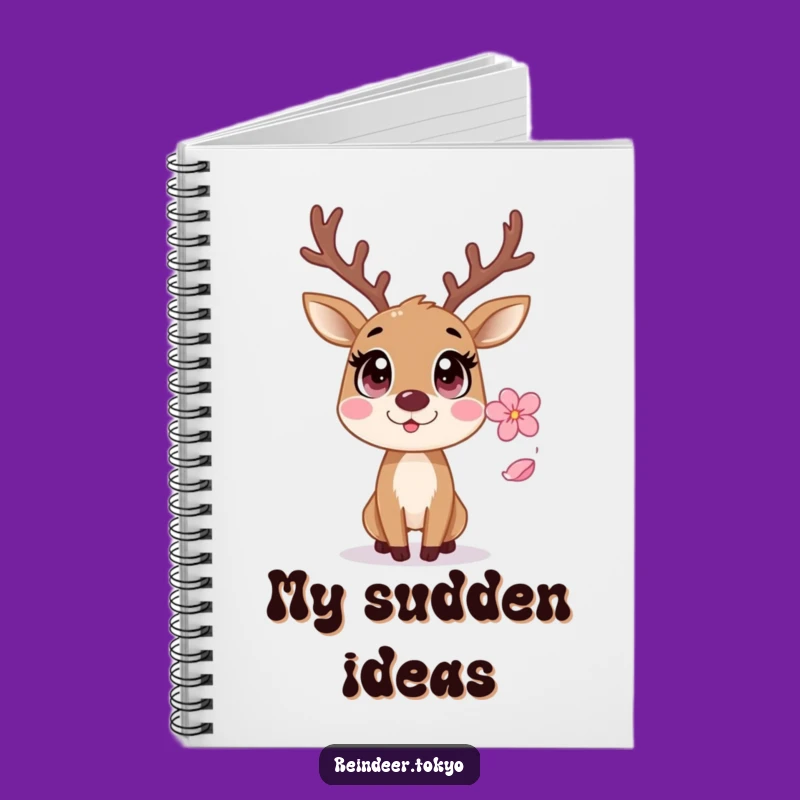 Funny Startled Reindeer Sakura Notebook: Surprise Journaling with a Laugh