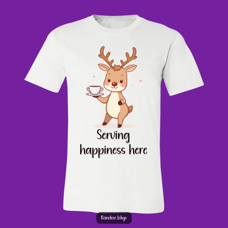 Funny Charming Reindeer Teacup T-Shirt: Whimsical Style and Funny Gift