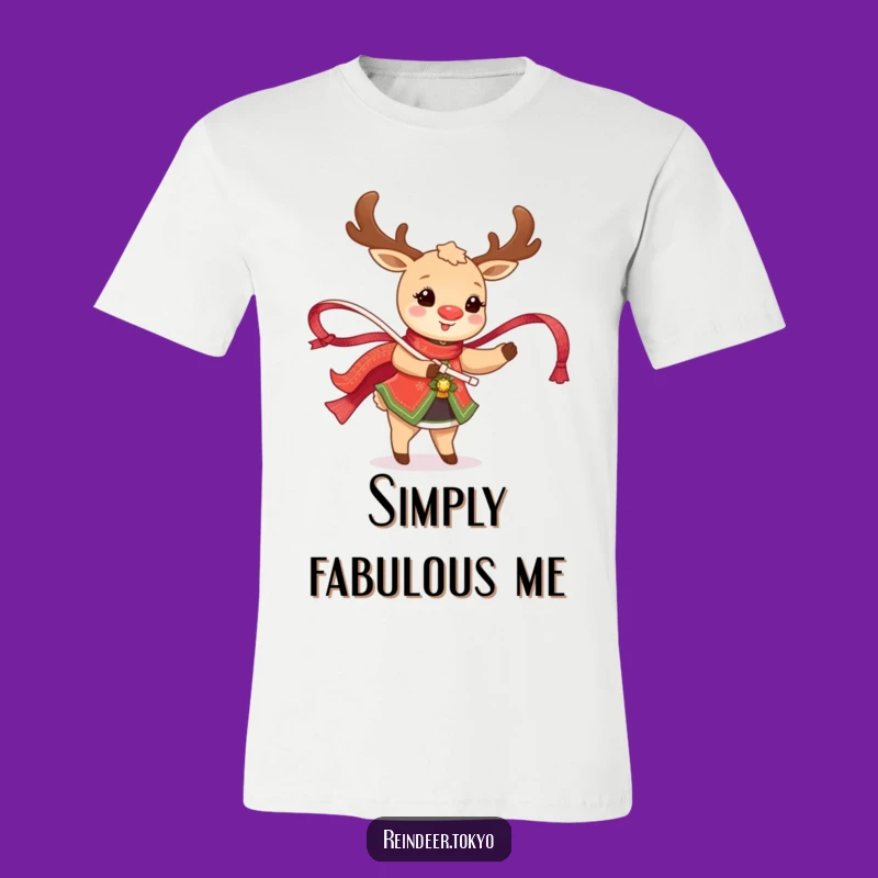 Funny Happy Reindeer Dancing T-Shirt: Traditional Cheer for Joyful Wear