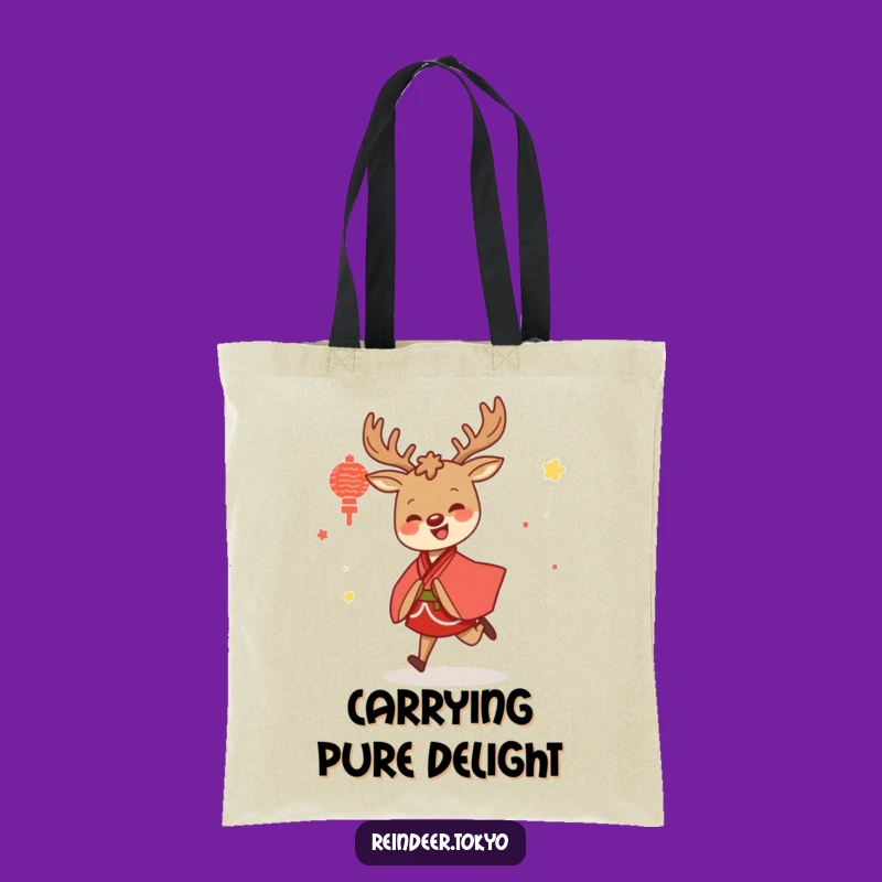 Funny Reindeer Kimono Tote Bag: Carry Your Fun in Style This Season!